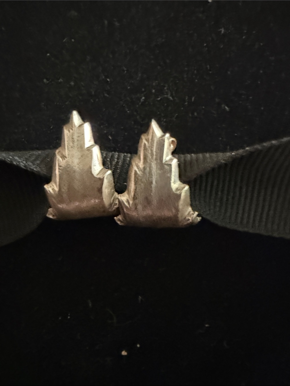 Mignon Faget Silver Leaf Stud Earrings-gold plated post..Designer inside as sh….